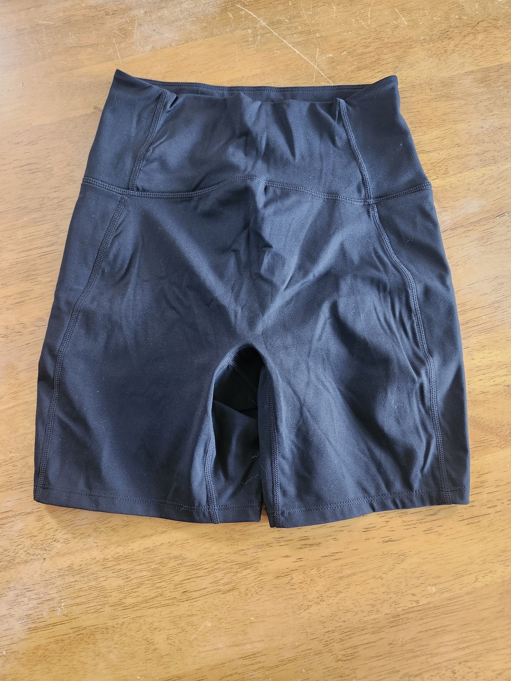Danskin Black High-Waist Bike Shorts With Pockets